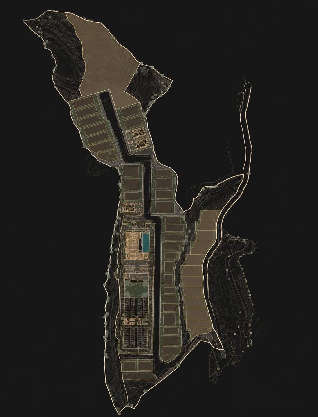 Illustrated master site plan of Agar Villas, Kasmoli